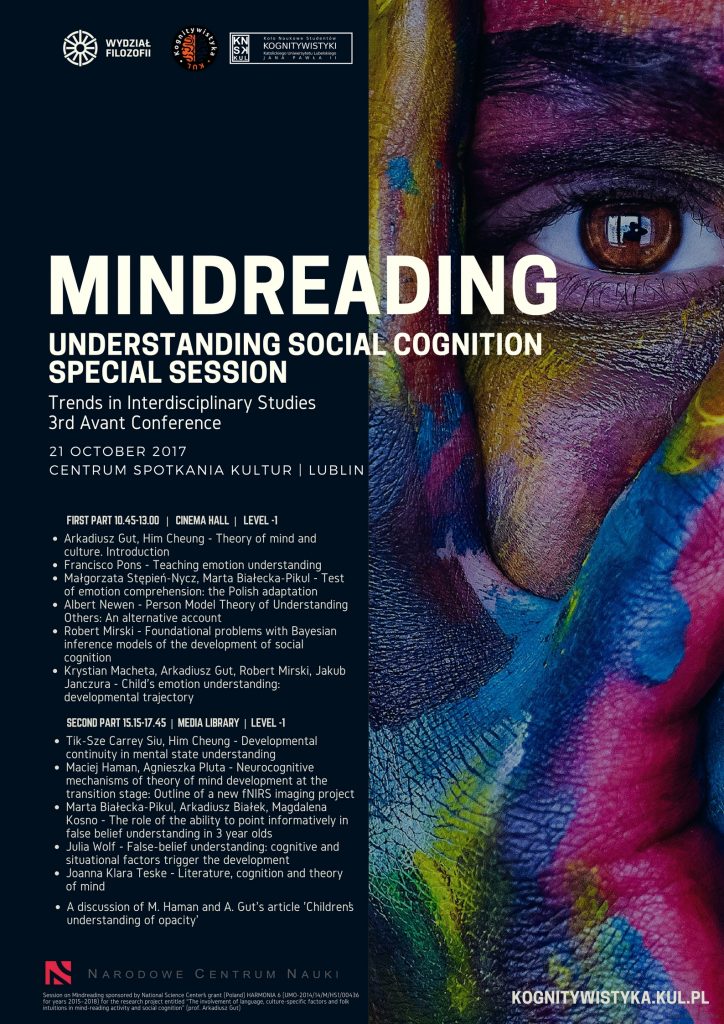 Special Session on Mindreading. Program