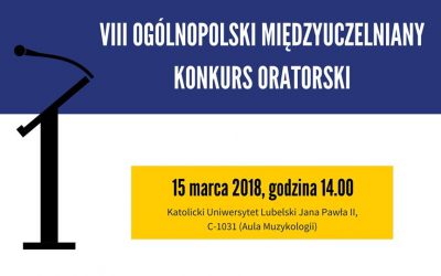 VIII Ogólnopolski Międzyuczelniany Konkurs Oratorski
