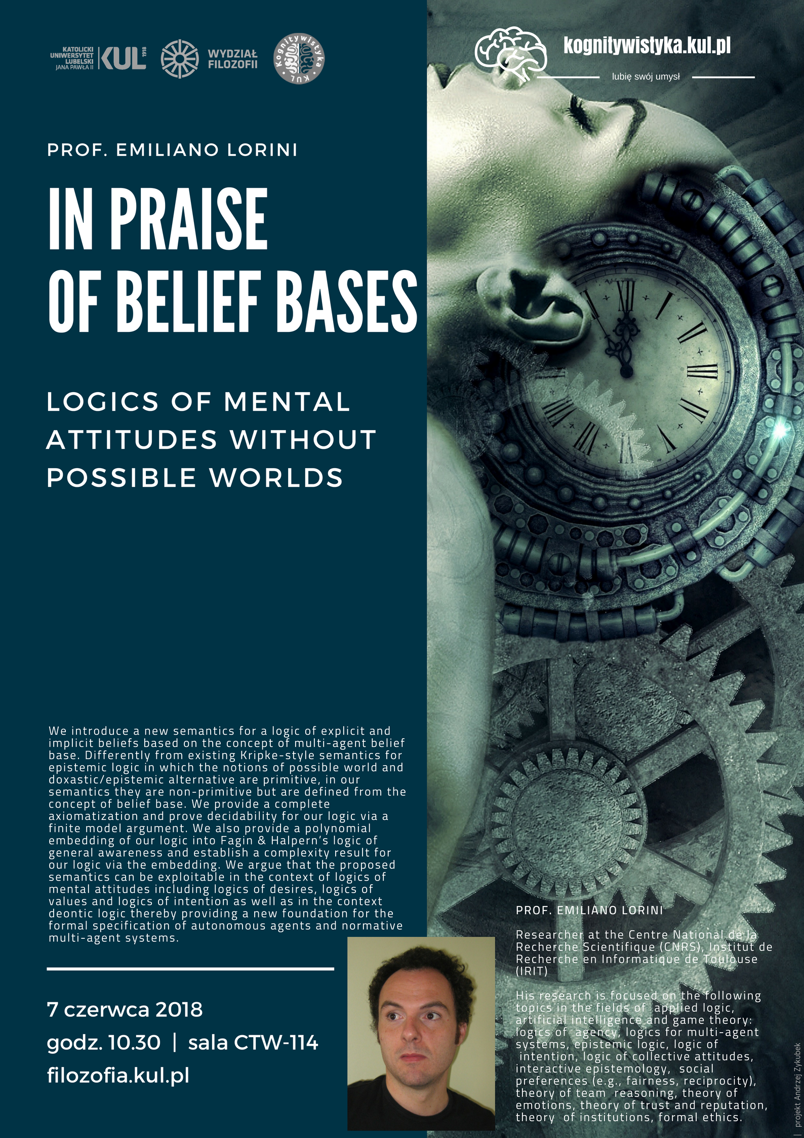 In Praise of Belief Bases: Logics of Mental Attitudes without Possible Worlds - Prof. Emiliano Lorini