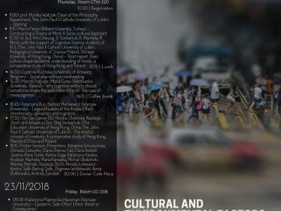 Cultural and environmental factors in socio-cognitive development